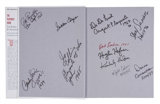 1996 Mulit-Signed Hardcover Copy Of  "The Playmate Book" With 15+ Signatures  Featuring Hugh Hefner, 15 Playmates, 7 PMOY, & Author Gretchen Edgren (Beckett)